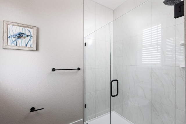 full bathroom featuring a stall shower