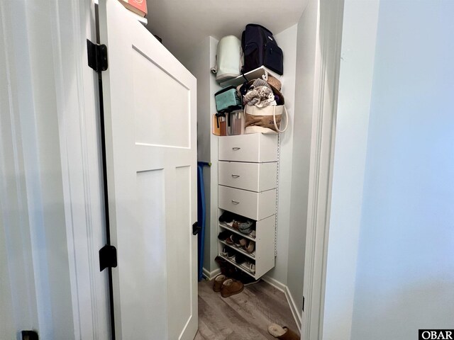 interior space with wood finished floors