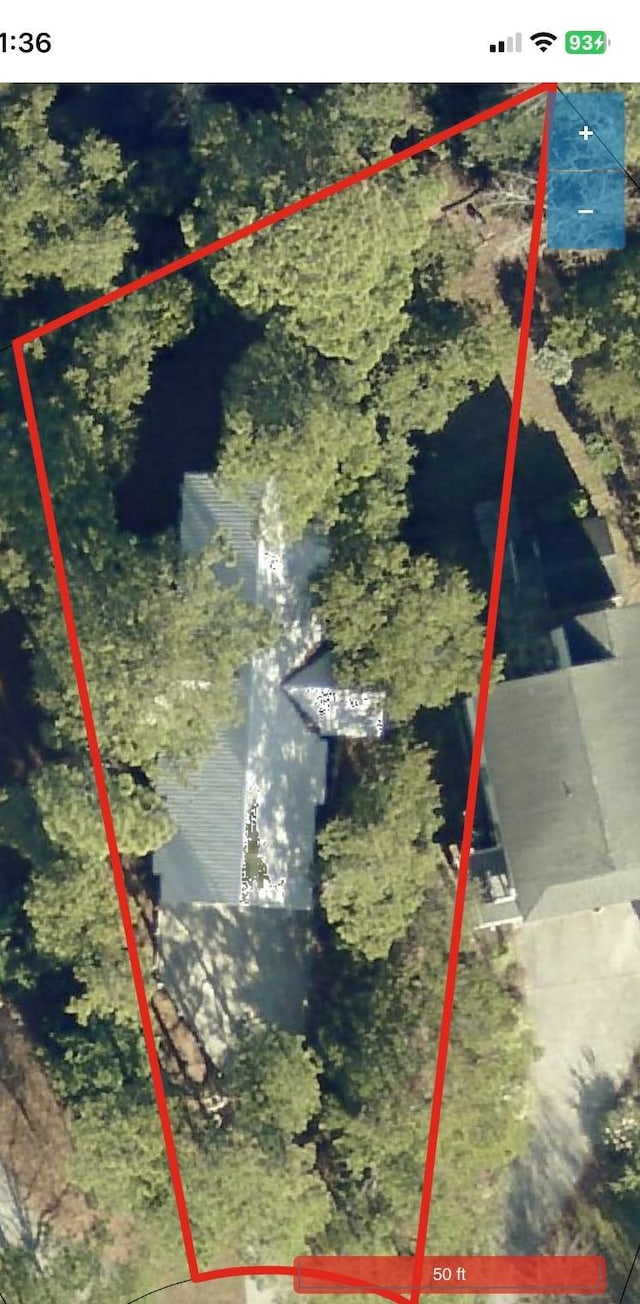 106 Prince Charles Ct Lot 45, Kill Devil Hills, NC 27948 - aerial view of property and surrounding area with property parcel outlined