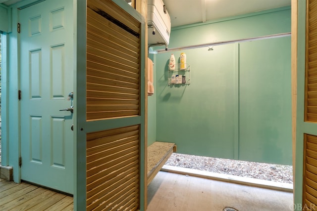 bathroom with wood finished floors