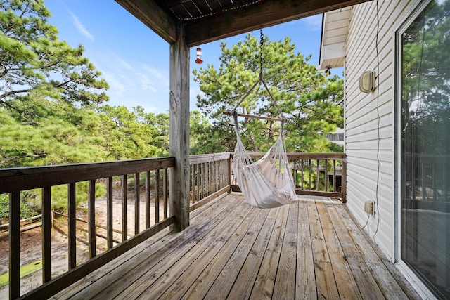 view of wooden terrace