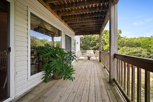 view of wooden terrace