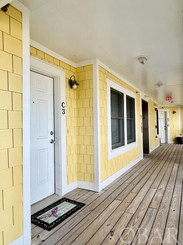 view of doorway to property