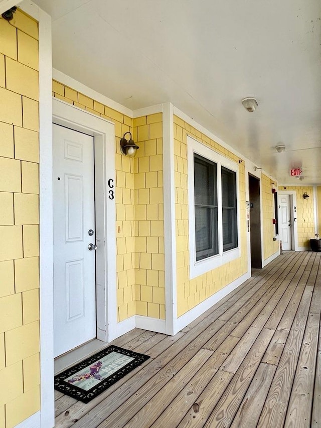 view of doorway to property