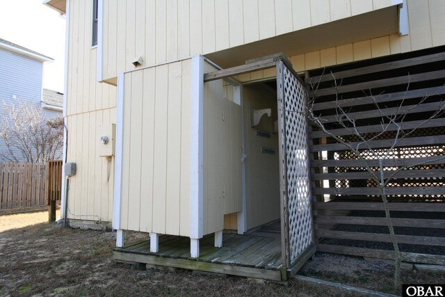 exterior space with fence