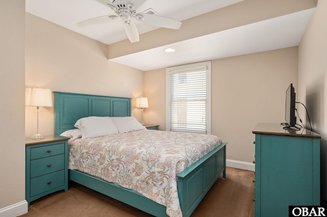 7239 S Old Oregon Inlet Rd Lot 1, Nags Head, NC 27959 - bedroom with carpet flooring, baseboards, and ceiling fan
