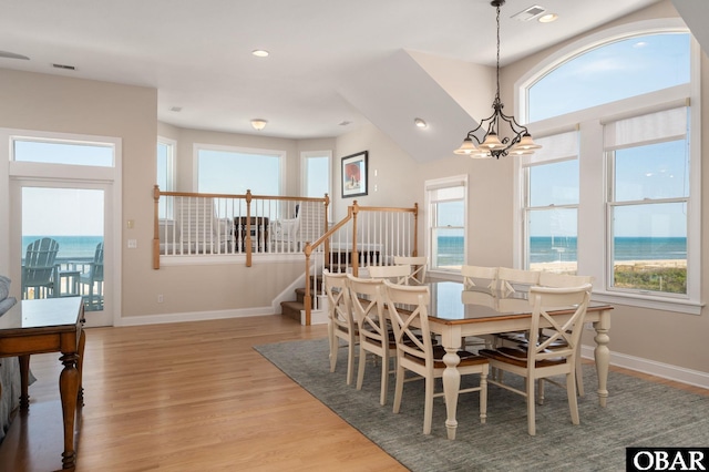 7239 S Old Oregon Inlet Rd Lot 1, Nags Head, NC 27959 - dining space featuring light wood-style floors, baseboards, stairs, and recessed lighting