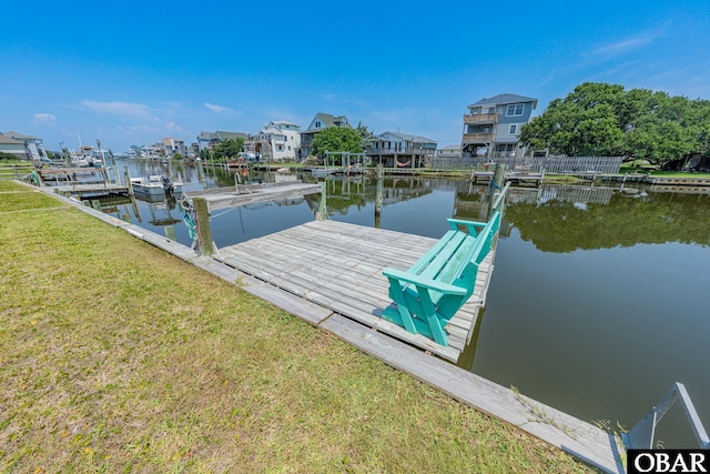 50084 Freebooter Ct Lot 177, Frisco, NC 27936 - dock with a water view and a yard