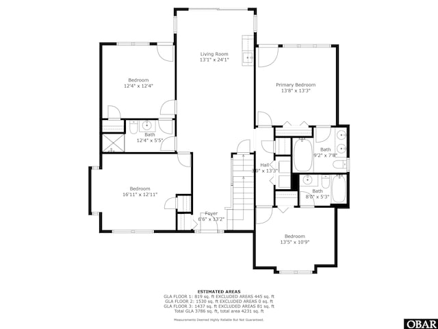 4939 S Virginia Dare Trl Lot 4, Nags Head, NC 27959 - floor plan / room layout
