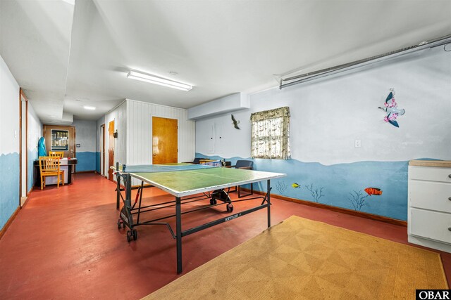 4939 S Virginia Dare Trl Lot 4, Nags Head, NC 27959 - recreation room with finished concrete flooring and baseboards
