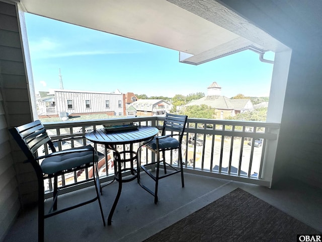 balcony with a residential view