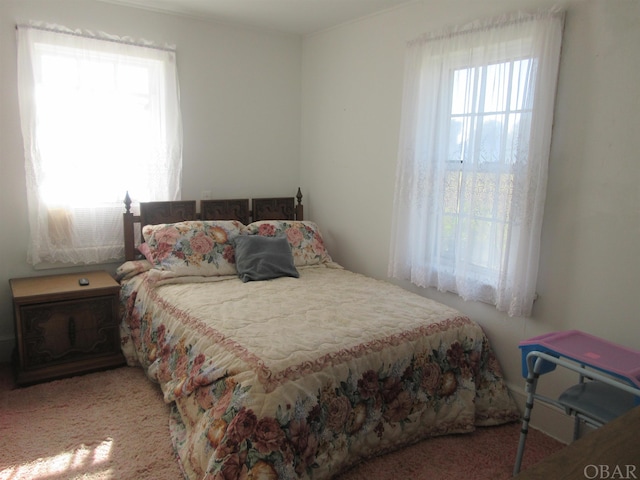 bedroom featuring carpet flooring