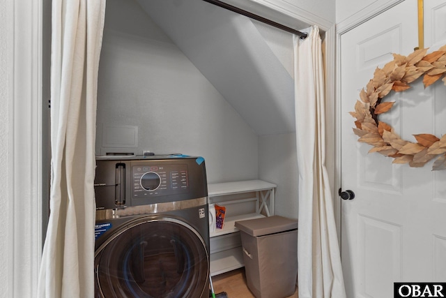 37 Foxwood Cir Lot # 33, Southern Shores, NC 27949 - washroom featuring washer / dryer