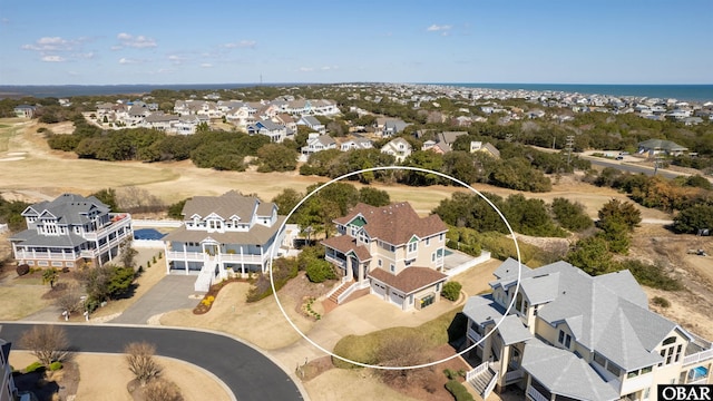 drone / aerial view with a residential view