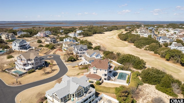 aerial view featuring a residential view
