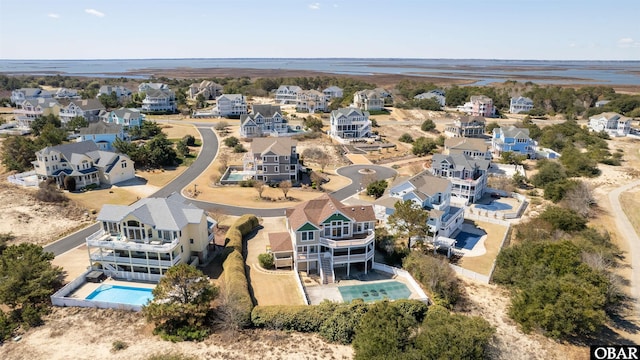 bird's eye view with a residential view