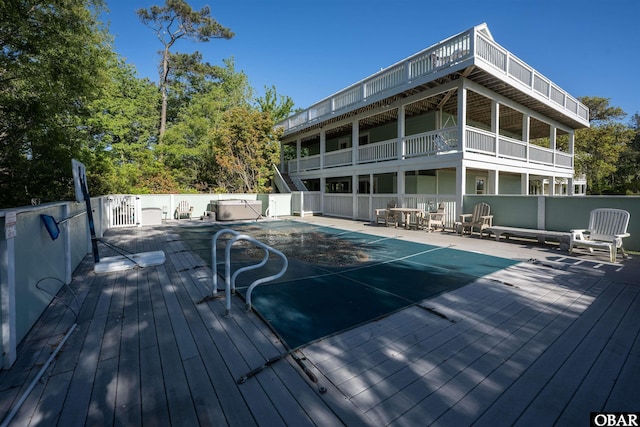1278 Bear Foot Path Lot 250, Corolla, NC 27927 - view of pool with a wooden deck