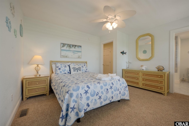 1278 Bear Foot Path Lot 250, Corolla, NC 27927 - bedroom with carpet floors, ceiling fan, and baseboards