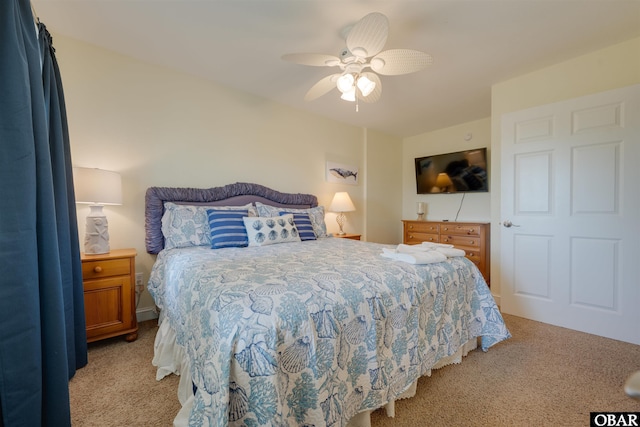 1278 Bear Foot Path Lot 250, Corolla, NC 27927 - bedroom featuring light colored carpet and a ceiling fan