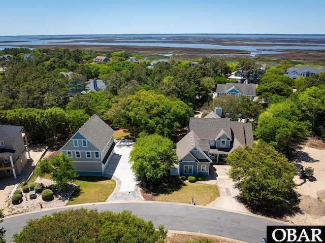 830 Hunt Club Dr Lot 387R, Corolla, NC 27927 - bird's eye view featuring a residential view and a water view