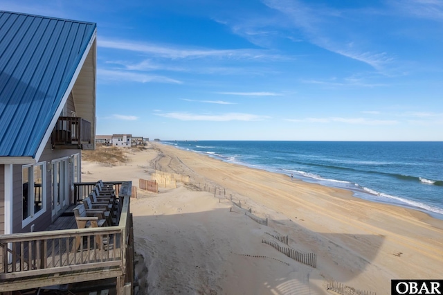 water view featuring a beach view