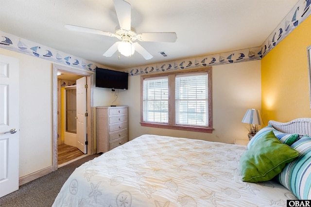 25224 Mac Oca Dr Lot 24, Waves, NC 27982 - carpeted bedroom featuring baseboards and ceiling fan