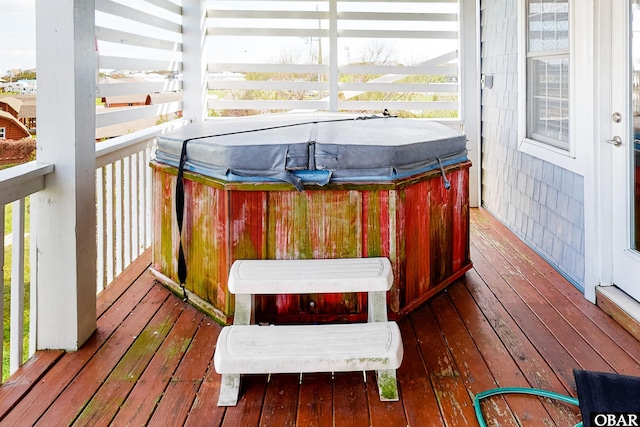 25224 Mac Oca Dr Lot 24, Waves, NC 27982 - deck featuring a hot tub