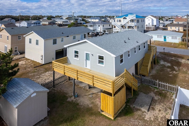 bird's eye view with a residential view