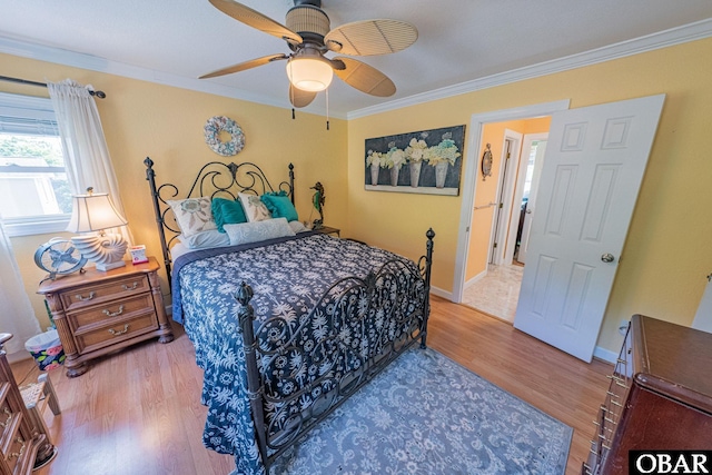 118 Neversail Way Lot 17, Coinjock, NC 27923 - bedroom with ornamental molding, wood finished floors, and a ceiling fan