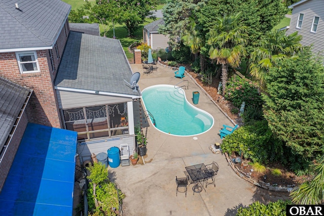 118 Neversail Way Lot 17, Coinjock, NC 27923 - view of pool with a patio and a sunroom