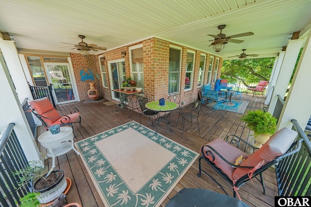 118 Neversail Way Lot 17, Coinjock, NC 27923 - wooden terrace with a ceiling fan