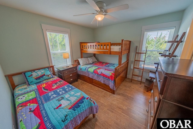 26223A Bluebeard Rd Lot 88, Salvo, NC 27972 - bedroom with wood finished floors, a ceiling fan, and baseboards