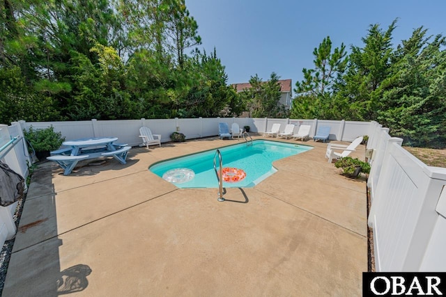 26223A Bluebeard Rd Lot 88, Salvo, NC 27972 - view of swimming pool featuring a patio and a fenced backyard