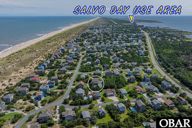 26223A Bluebeard Rd Lot 88, Salvo, NC 27972 - aerial overview of property's location with waterfront with a beach