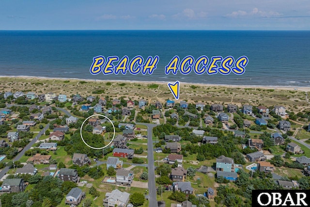26223A Bluebeard Rd Lot 88, Salvo, NC 27972 - aerial view of property and surrounding area featuring extended coastline and nearby suburban area