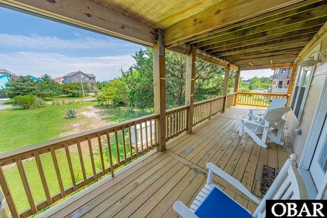 26223A Bluebeard Rd Lot 88, Salvo, NC 27972 - wooden terrace with a yard