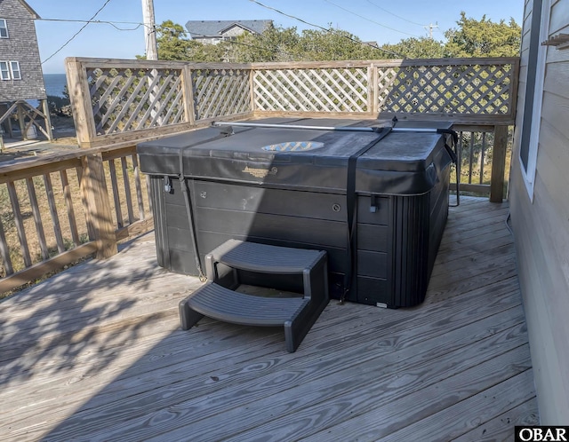 50078 Live Oak Ln Lot # 2, Frisco, NC 27936 - deck with a hot tub