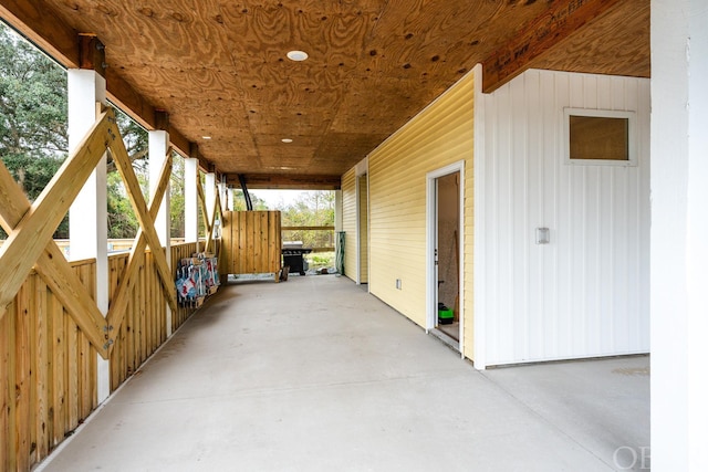 view of patio featuring grilling area