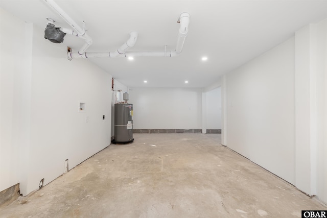 garage with water heater