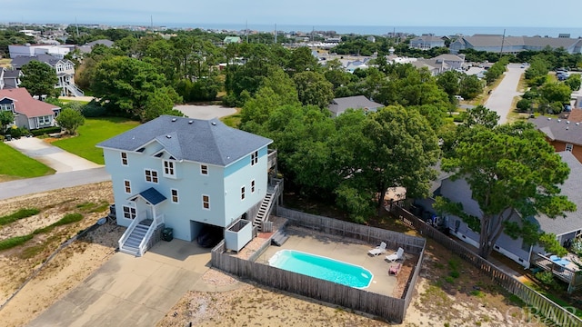 aerial view featuring a residential view