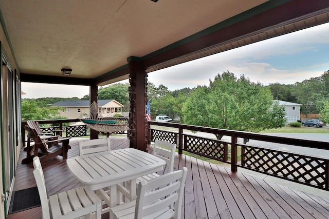 view of wooden terrace