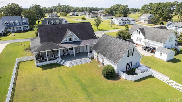 aerial view featuring a residential view