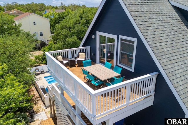 756 Lakeview Ct Lot 47, Corolla, NC 27927 - deck with outdoor dining area and outdoor lounge area