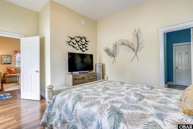 756 Lakeview Ct Lot 47, Corolla, NC 27927 - bedroom with wood finished floors and baseboards