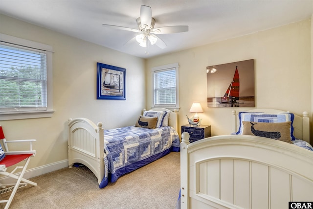 756 Lakeview Ct Lot 47, Corolla, NC 27927 - bedroom featuring carpet, baseboards, and a ceiling fan