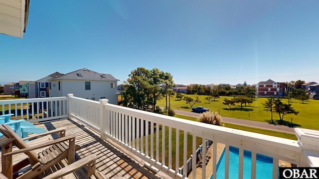 balcony with a residential view