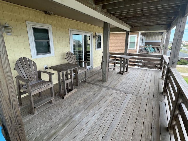 view of wooden deck