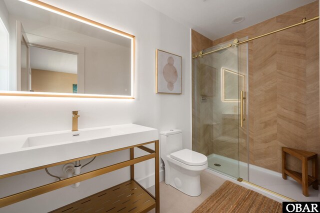 2072 Sandfiddler Rd Lot 85, Corolla, NC 27927 - full bathroom with toilet, a shower stall, and vanity