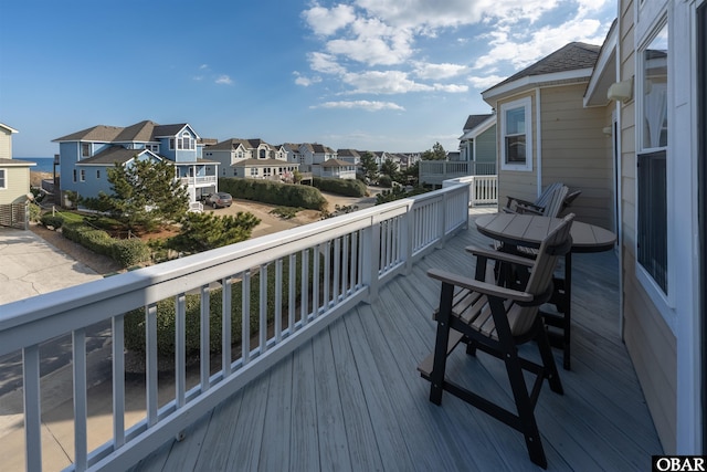 deck featuring a residential view