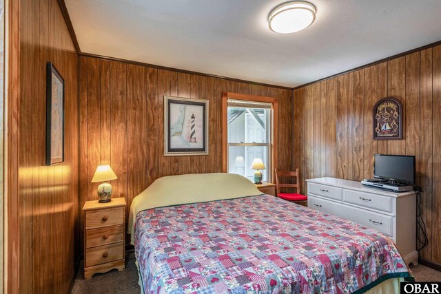 23193 W Corbina Dr Lot 24, Rodanthe, NC 27968 - bedroom with carpet flooring and wooden walls